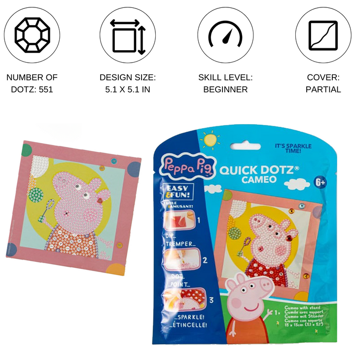 Diamond Dotz Happy Days Peppa Pig Cameo - 5.1 x 5.1 in