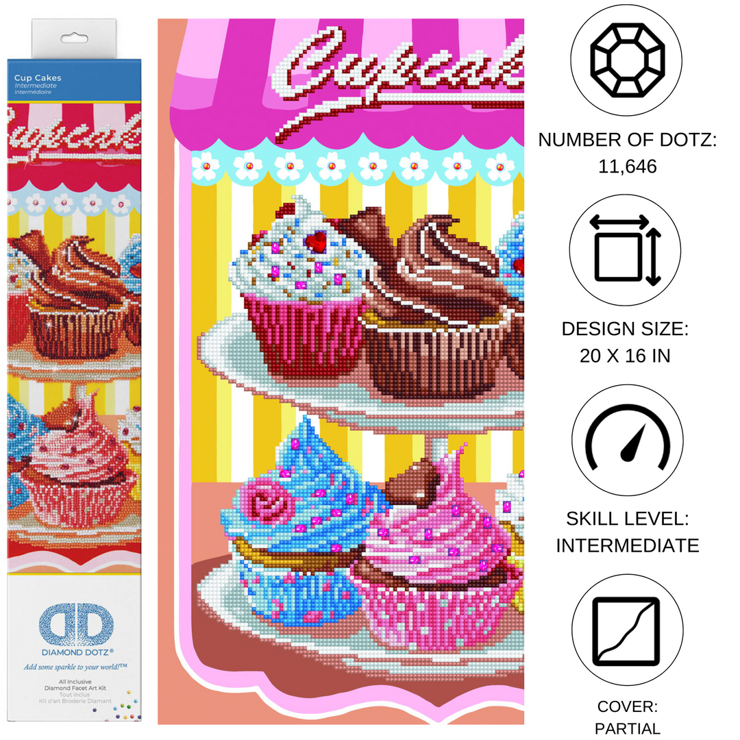 Diamond Dotz Cup Cakes - 16 x 20 in
