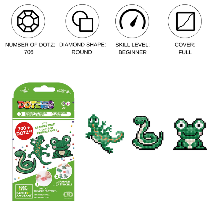 Diamond Dotz DOTZIES 3 STICKERS Multi Pack - Slip n Slide