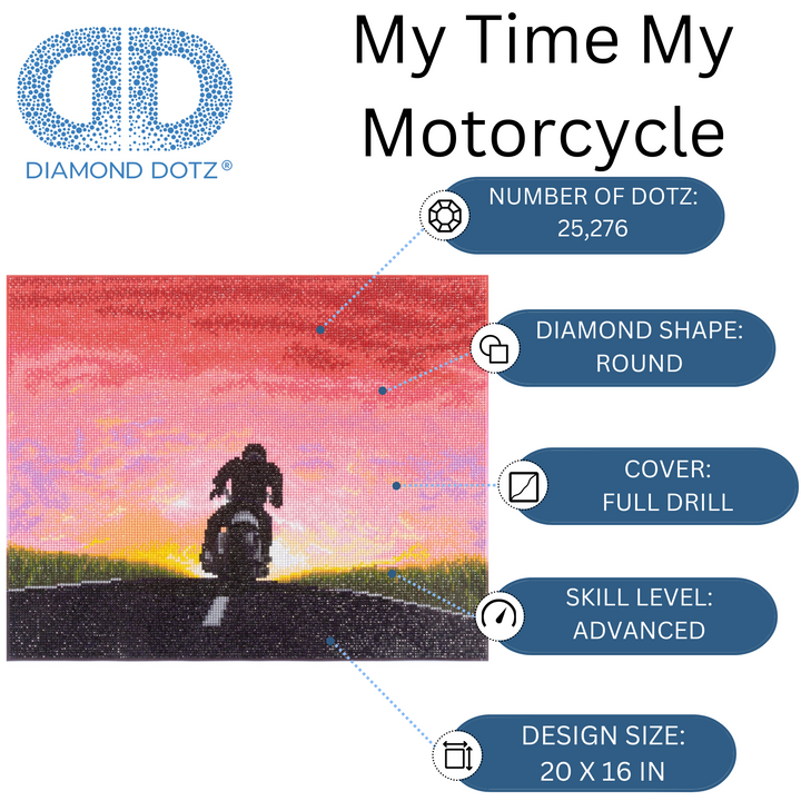 Diamond Dotz My Time My Motorcycle - 20 x 16 in