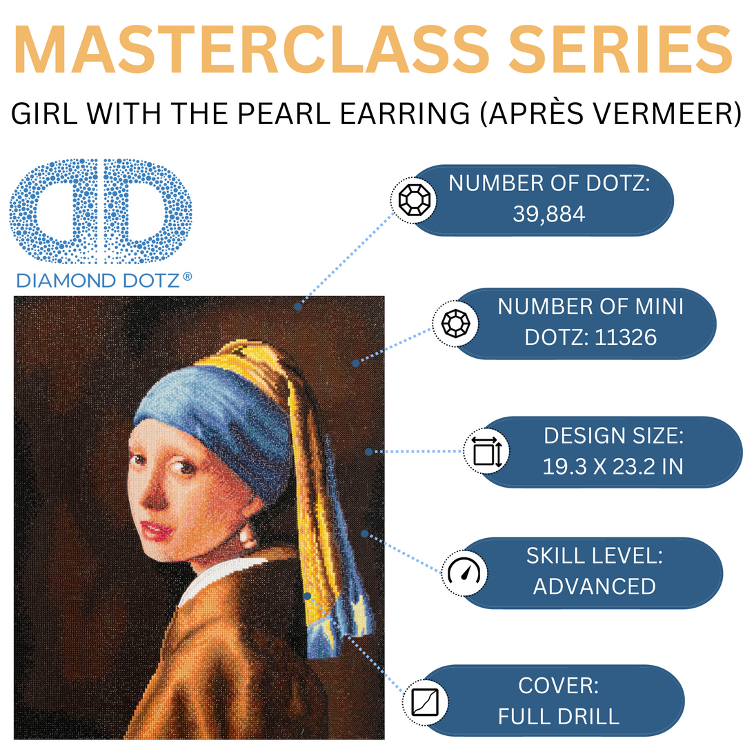 Diamond Dotz  Masterclass Girl with the Pearl Earring - 19.3" x 23.2"