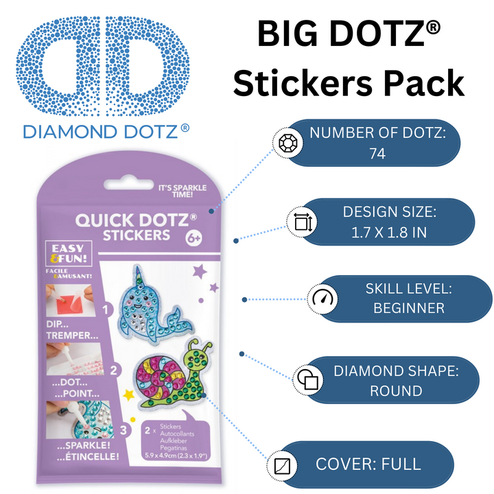 Diamond Dotz BIG DOTZ Stickers Pack 5 - Slip & Swim