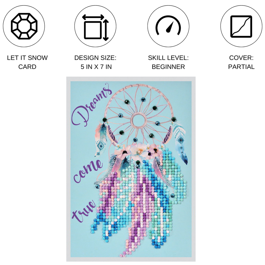 Diamond Dotz Dreams Come True - Diamond Painting Greeting Card