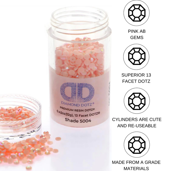 Diamond Dotz 2.8MM 12G DOTZ Cylinder - Pink AB
