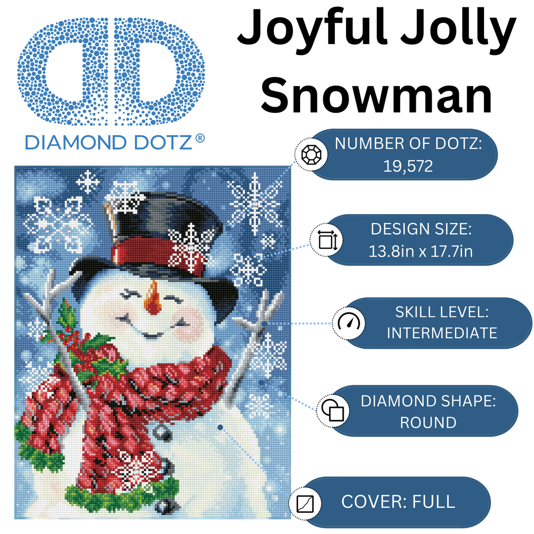 Diamond Dotz Joyful Jolly Snowman - 14 x 17.9 in