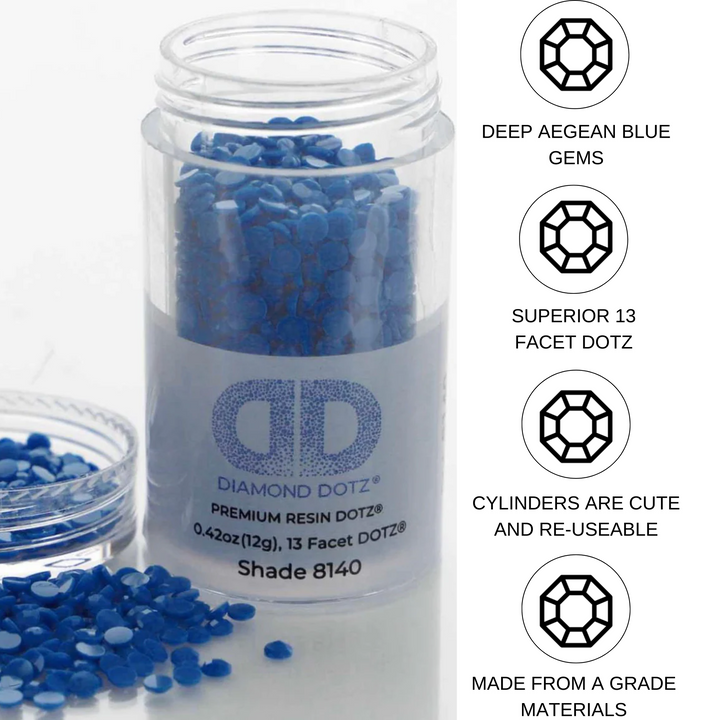 Diamond Dotz 2.8MM 12G DOTZ Cylinder - Deep Aegean Blue