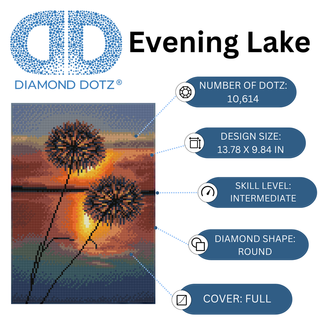 Diamond Dotz Evening Lake - 13.78 x 9.84 in