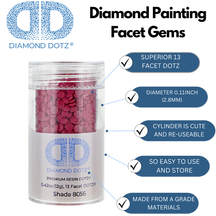 Diamond Dotz 2.8MM 12G DOTZ Cylinder - Mid Magenta