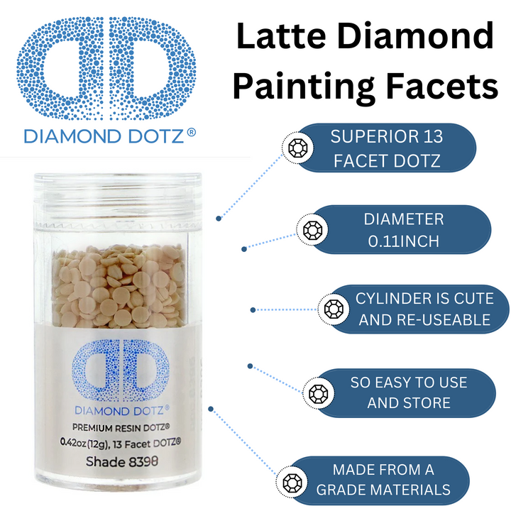 Diamond Dotz 2.8MM 12G DOTZ Cylinder - Latte