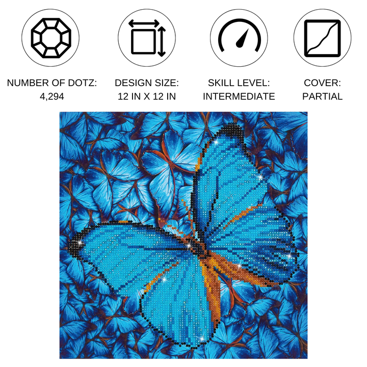 Diamond Dotz Flutter By Blue - 12 x 12 in