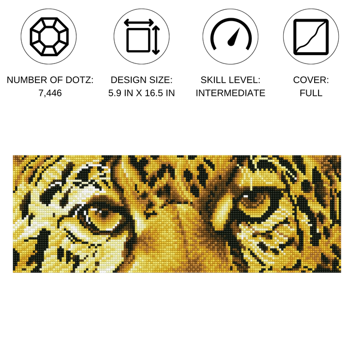 Diamond Dotz Leopard Spy - 16.5 x 5.9 in
