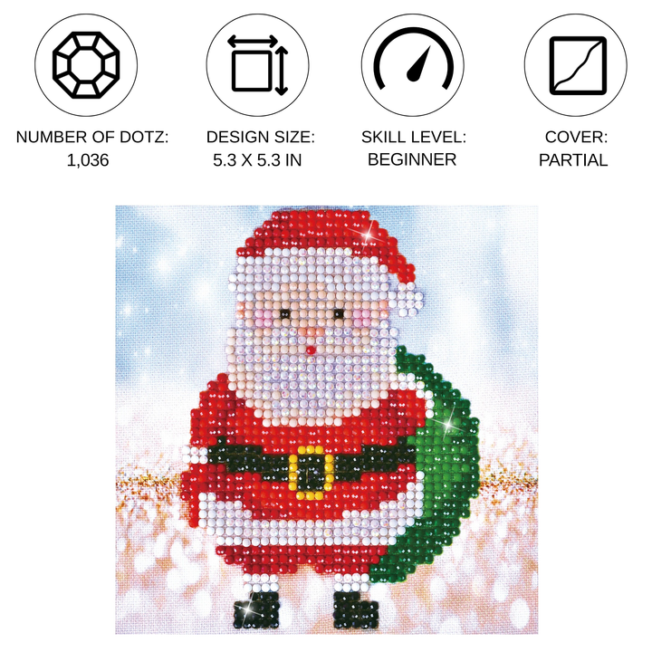 Diamond Dotz Santa Claus Sack - 5.3 x 5.3 in
