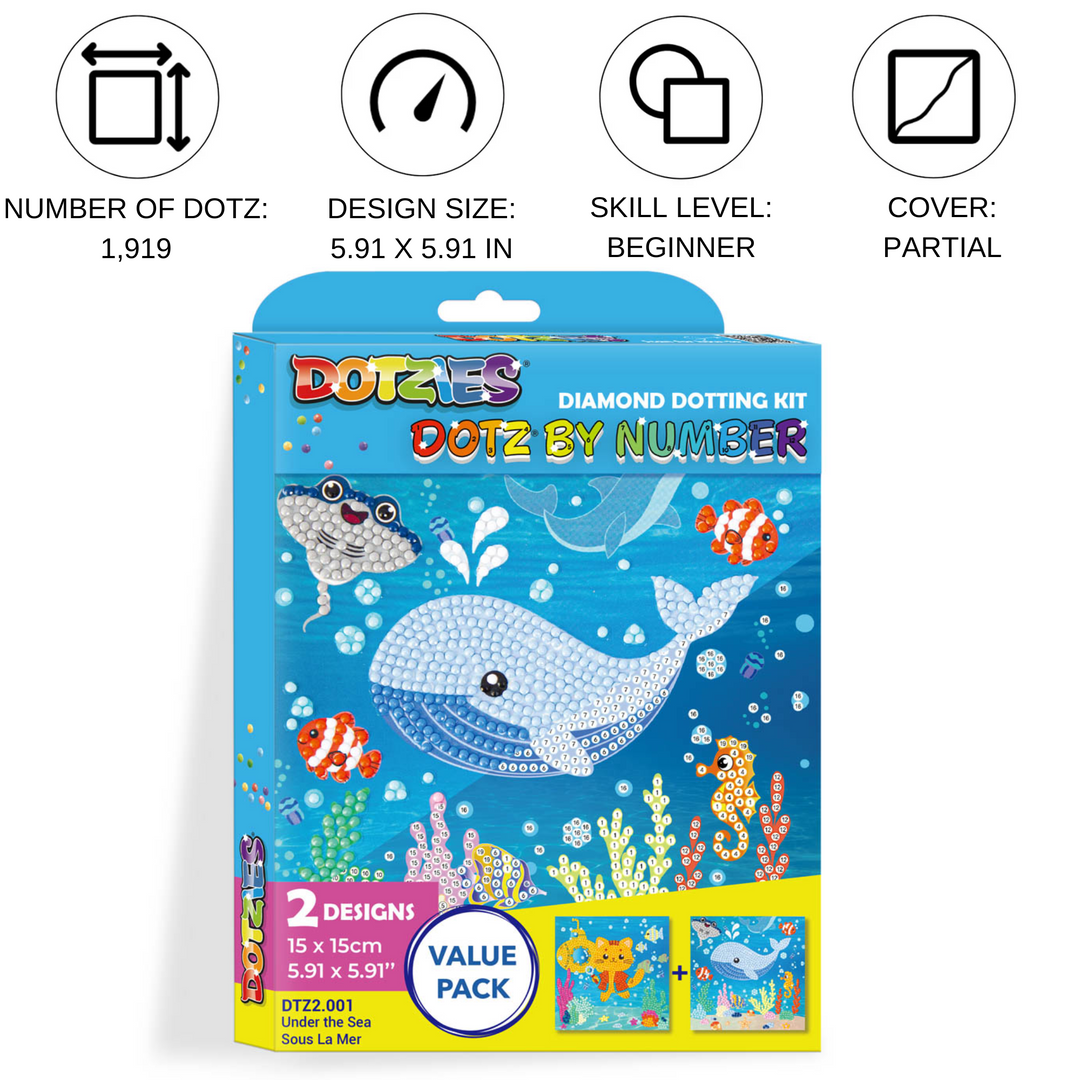 Diamond Dotz DOTZIES Under the Sea Diamond Painting - 5.9" x 5.9"