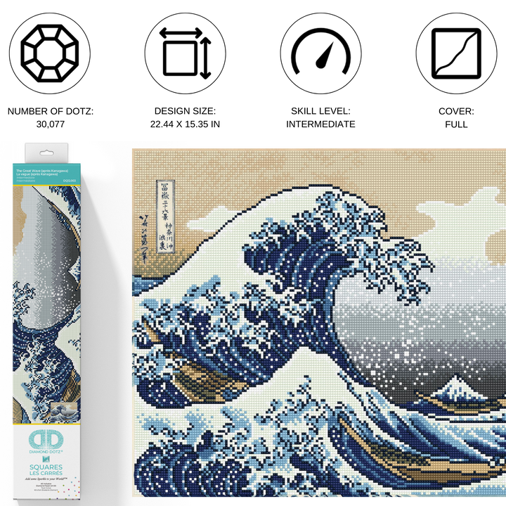 Diamond Dotz The Great Wave Off Kanagawa - 22.44 x 15.35 in