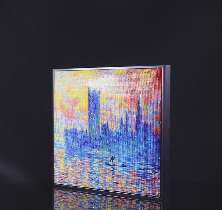 Diamond Dotz London Parliament In Winter (Après Monet) - 18.1 x 16.1 in