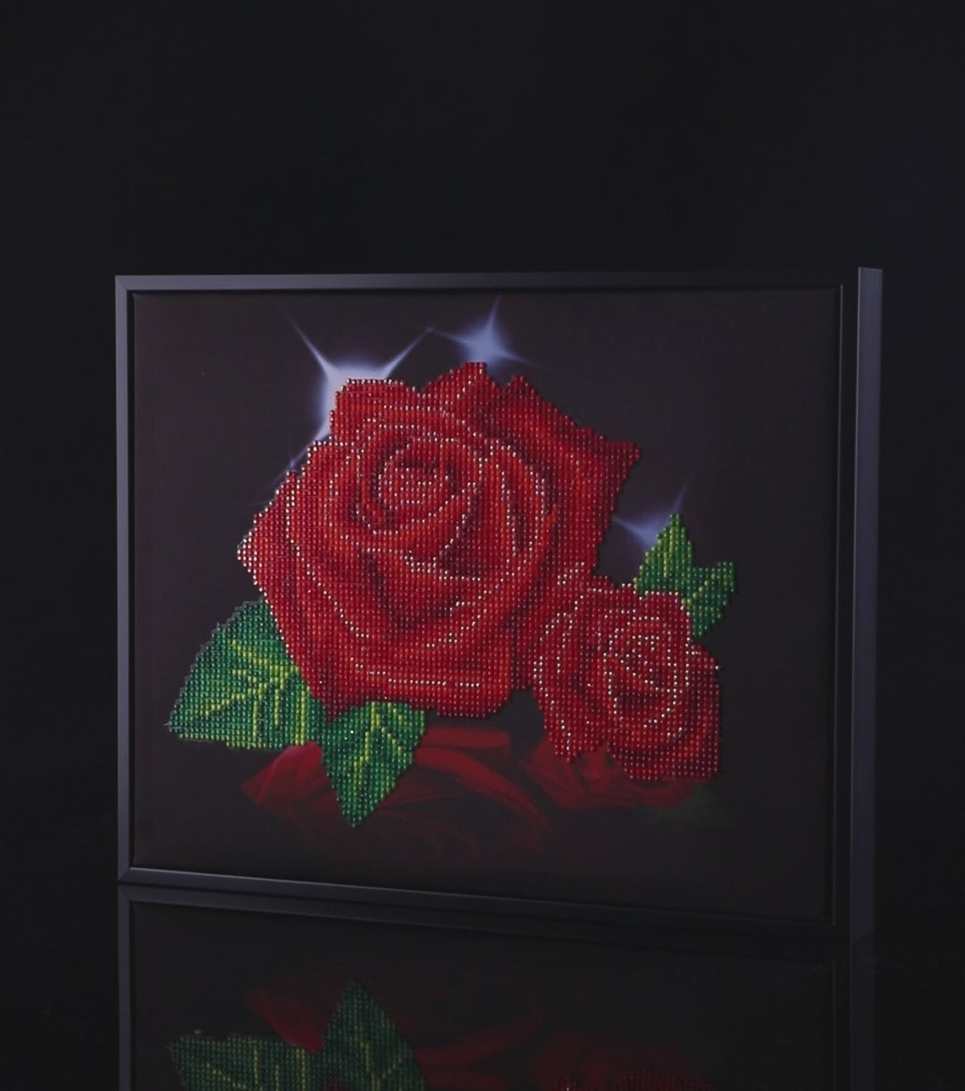 Diamond Dotz Red Rose Sparkle - 14 x 11 in