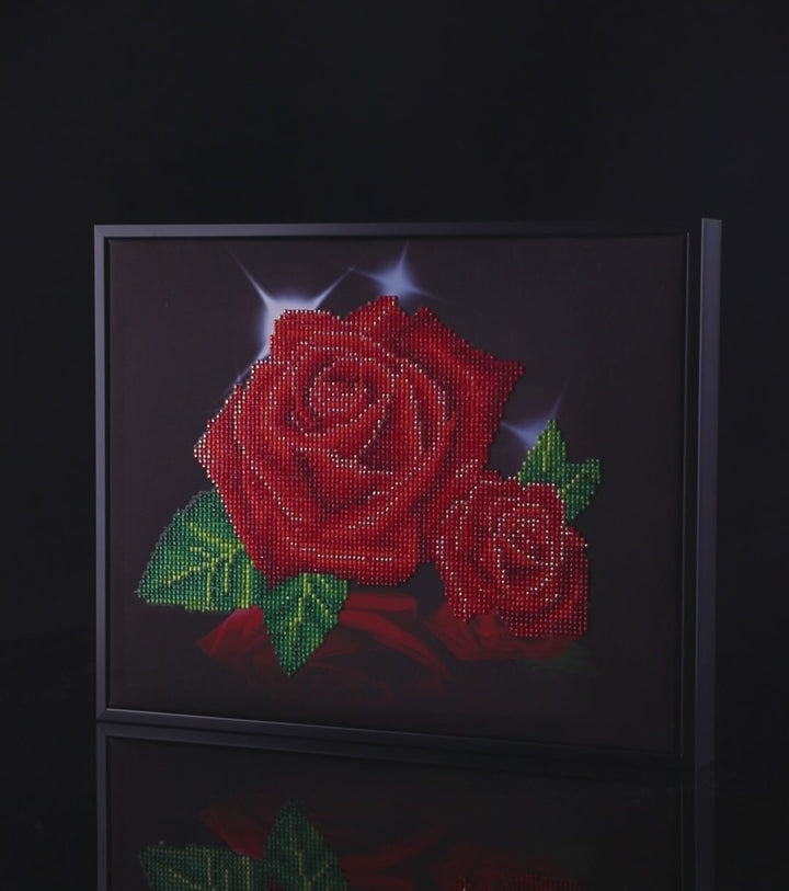 Diamond Dotz Red Rose Sparkle - 14 x 11 in