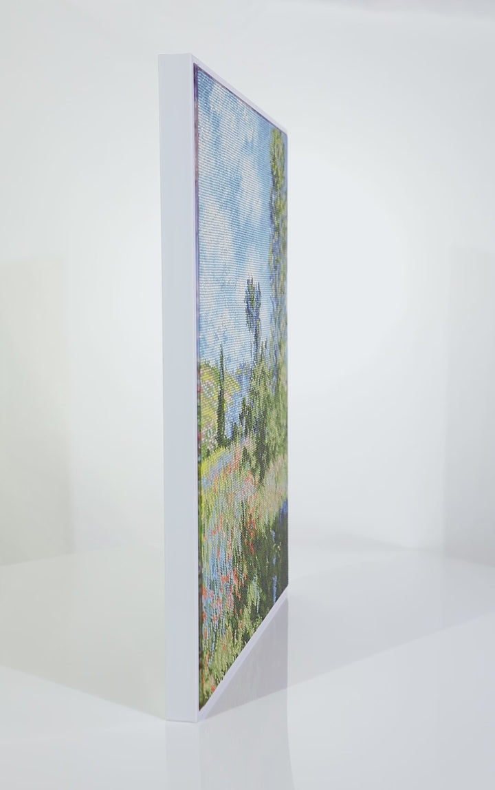 Diamond Dotz View of Vetheuil (après Claude Monet) - 25.98 x 19.69 in
