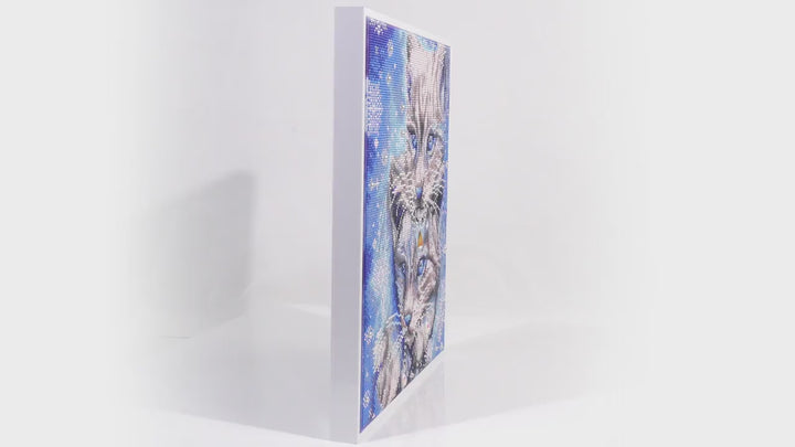 Diamond Dotz Blue Winter Lynx - 17.6 x 13.7 in