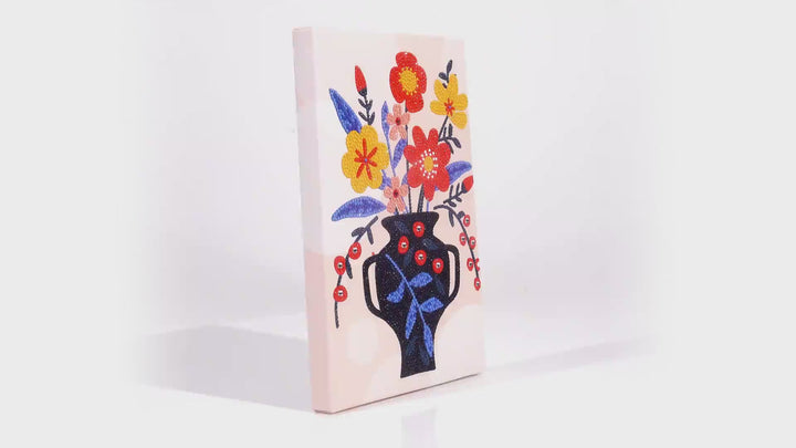 Diamond Dotz Blue Vase - 7.9 x 11.8 in