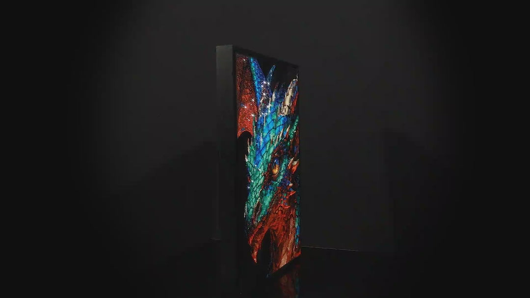 Neon Flock Kaleidoscope Dragon