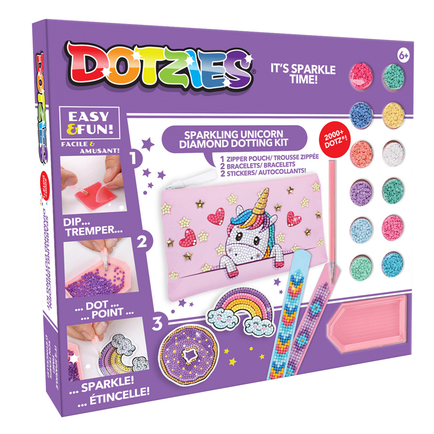 Diamond Dotz 12 x 16 Rainbow Unicorn Facet Art Kit