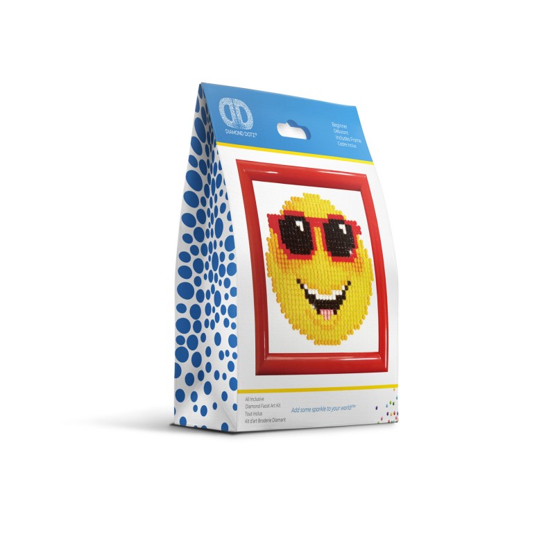 Diamond Dotz Diamond Stickers Facet Art Kit-Assorted Smile 3/Pkg