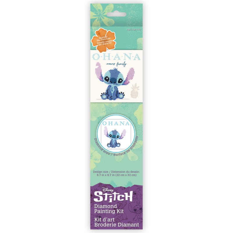 Disney Lilo & Stitch Ohana Diamond Painting Kit 8x8