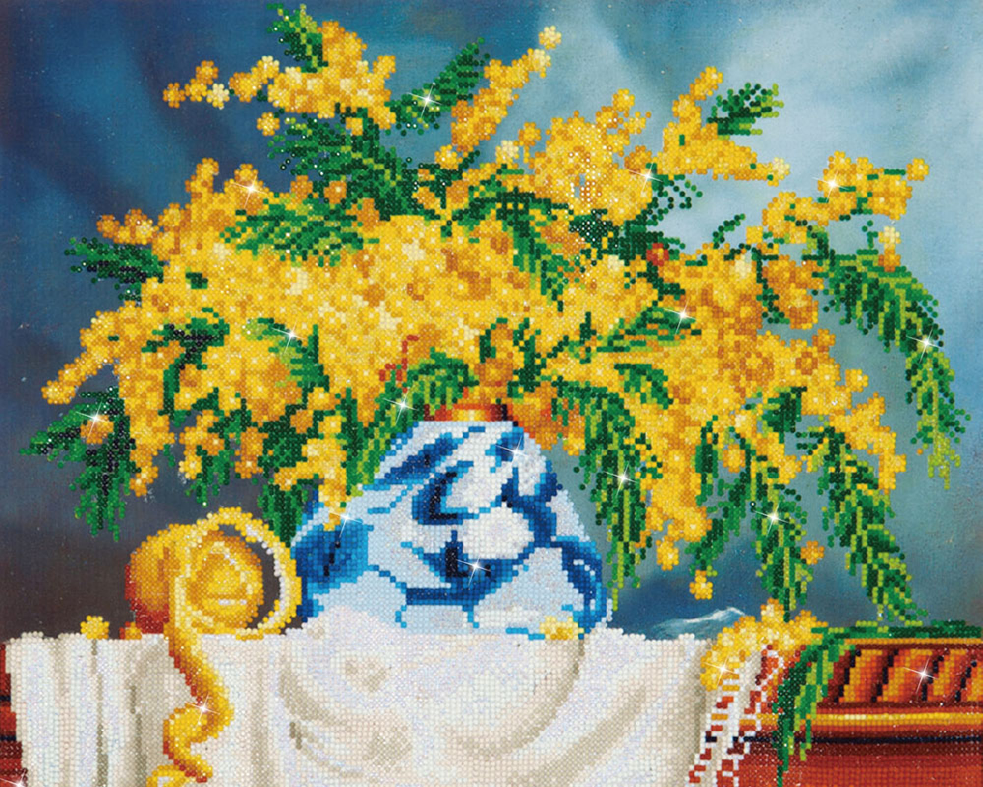 DIAMOND DOTZ Painting, Beginner Kit, Starry Night, 50.8 x 40.6 cm