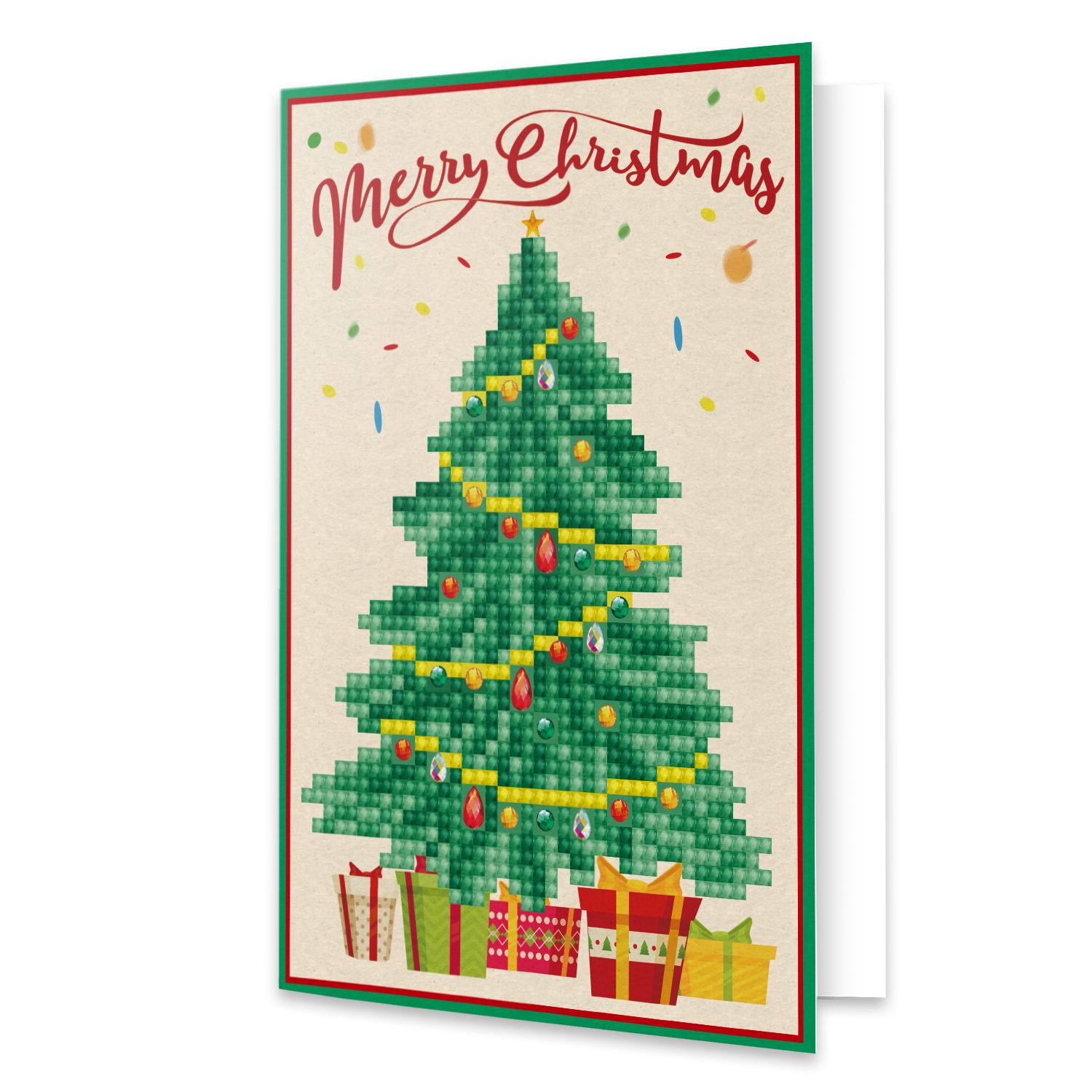 Merry Christmas Greeting Card Christmas Trees Card 